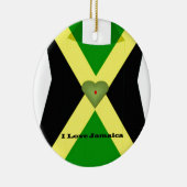 私はジャマイカが大好きで、良い日と夜を過ごす セラミックオーナメント (右)