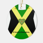 私はジャマイカが大好きで、良い日と夜を過ごす セラミックオーナメント (左)