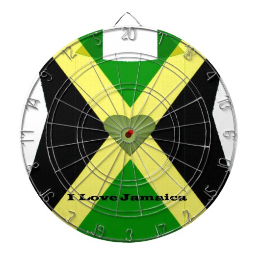 私はジャマイカが大好きで、良い日と夜を過ごす ダーツボード (正面)