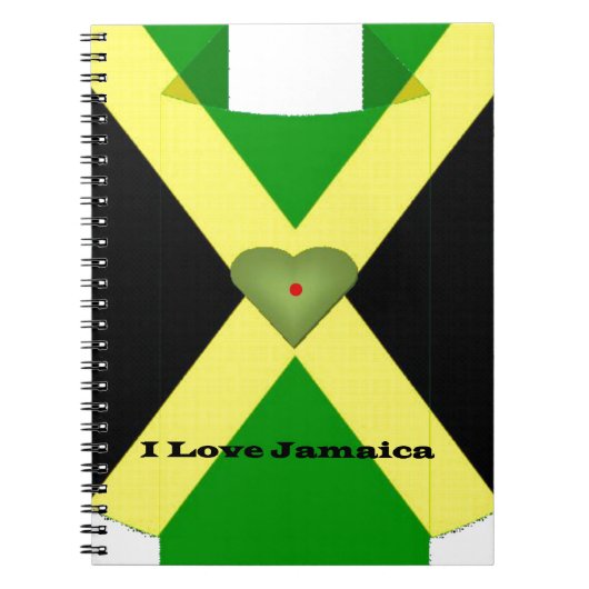 私はジャマイカが大好きで、良い日と夜を過ごす ノートブック (正面)