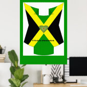 私はジャマイカが大好きで、良い日と夜を過ごす ポスター (ホームオフィス)