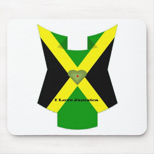 私はジャマイカが大好きで、良い日と夜を過ごす マウスパッド (正面)