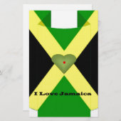 私はジャマイカが大好きで、良い日と夜を過ごす 便箋 (正面/裏面)