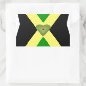 私はジャマイカが大好きで、良い日と夜を過ごす 長方形シール (バッグ)