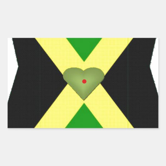 私はジャマイカが大好きで、良い日と夜を過ごす 長方形シール (正面)