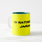 私はジャマイカにむしろいます ツートーンマグカップ (正面左)
