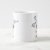 私はジャンボ与えマグを飲まない ジャンボコーヒーマグカップ (正面)