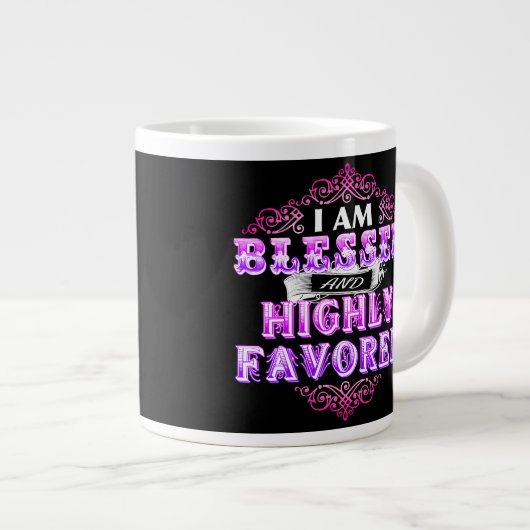 私はジャンボ賛美コーヒーマグに非常に好かれている ジャンボコーヒーマグカップ (正面右)