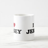 私はジャージーを愛します コーヒーマグカップ (中央)
