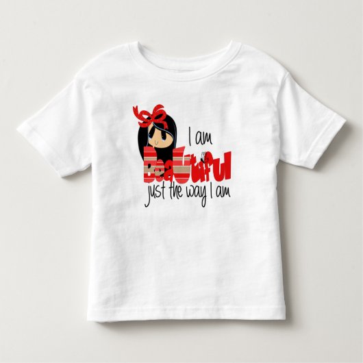 私はジャージー素晴らしTシャツで美しい トドラーTシャツ (正面)
