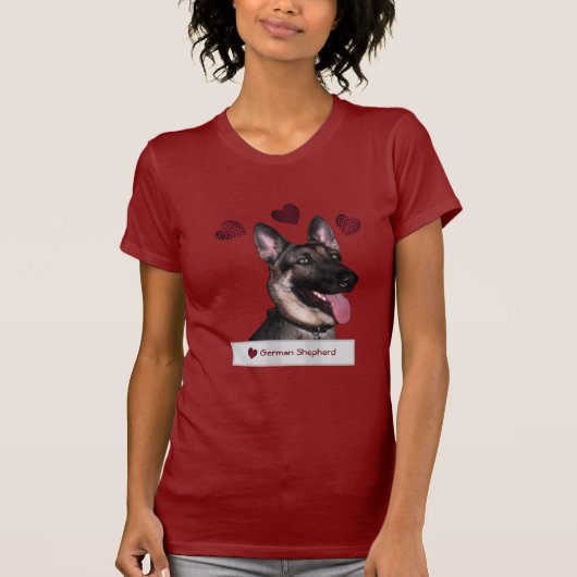 私はジャーマンシェパードが大好き Tシャツ (正面)
