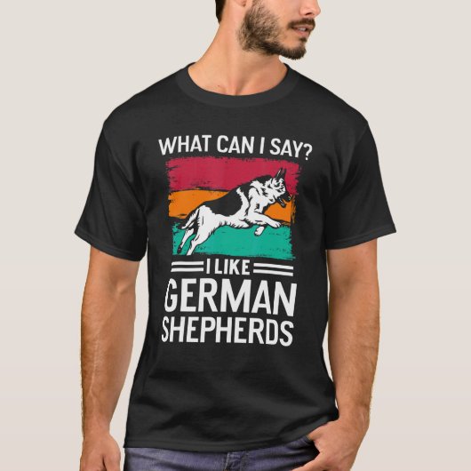 私はジャーマンシェパードが好きです Tシャツ (正面)