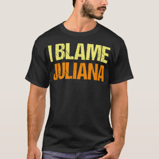 私はジュリアナの友おもしろい達を非難するユーモアの相棒はそれを知っている Tシャツ