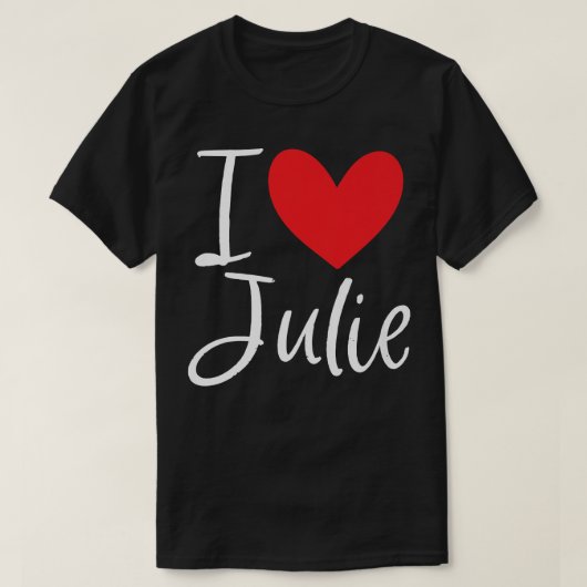 私はジュリー名女パーソナライズされた女BFF Juli大好き Tシャツ (デザイン正面)