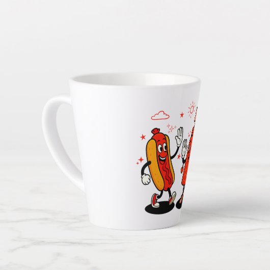 私はジューシーな妻に大人のユーモアを吹きおもしろいかける カフェラテマグ (左アングル)