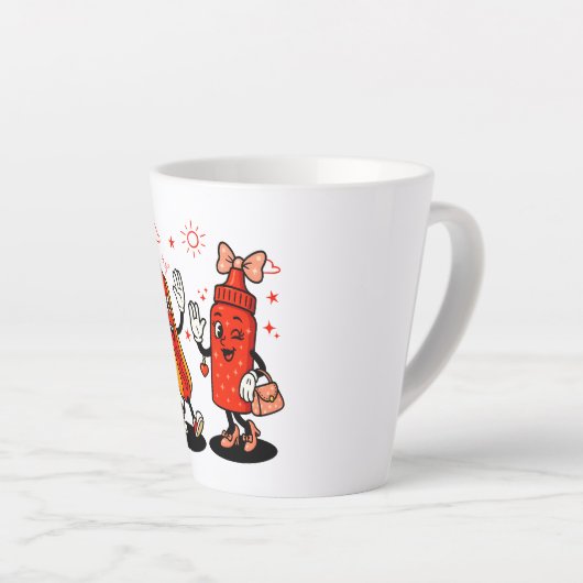 私はジューシーな妻に大人のユーモアを吹きおもしろいかける カフェラテマグ (右アングル)