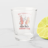 私はジューシーな妻に大人のユーモアを吹きおもしろいかける ショットグラス (裏面)