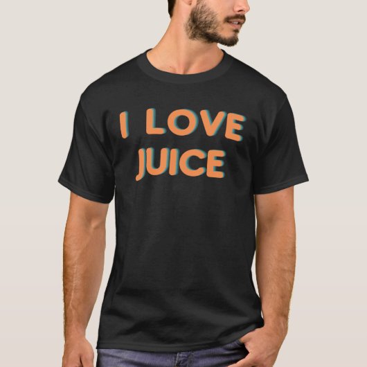 私はジュースが大好きだ Tシャツ (正面)