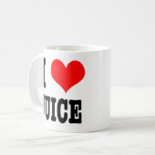 私はジュースが大好き コーヒーマグカップ (正面左)
