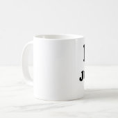 私はジョナスを愛します コーヒーマグカップ (正面左)