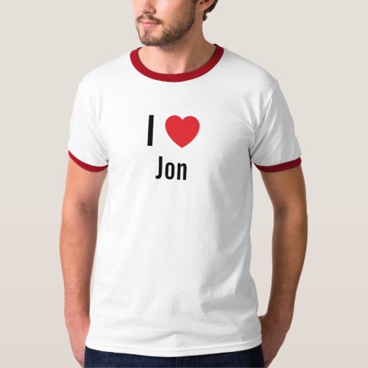 私はジョンが大好きです Tシャツ (正面)