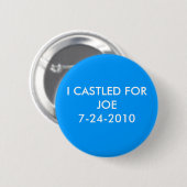 私はジョーのために城郭で囲みました 缶バッジ (正面&裏面)