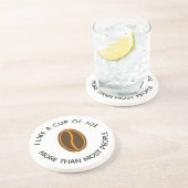 私はジョーのカップが好き… |コーヒおもしろいースローガン コースター (側面)