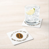 私はジョーのカップが好き… |コーヒおもしろいースローガン スクエアペーパーコースター (インサイチュ)