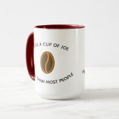 私はジョーのカップが好き… |コーヒおもしろいースローガン マグカップ (正面左)