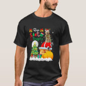 私はジョークいけなクリスマスサンタおもしろいトナディアーゴールデン Tシャツ (正面)
