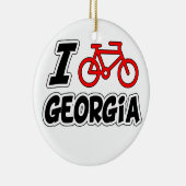 私はジョージアを循環させることを愛します セラミックオーナメント (右)