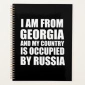 私はジョージア出身で私の国は占領されている プランナー手帳 (正面)