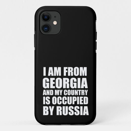 私はジョージア出身で私の国は占領されている Case-Mate iPhoneケース (裏面)