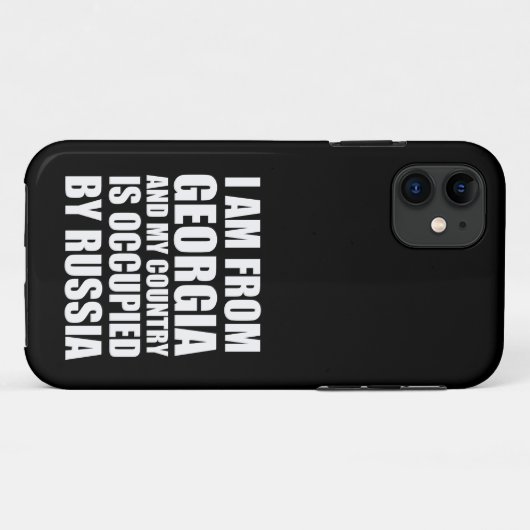 私はジョージア出身で私の国は占領されている Case-Mate iPhoneケース (裏面(横))