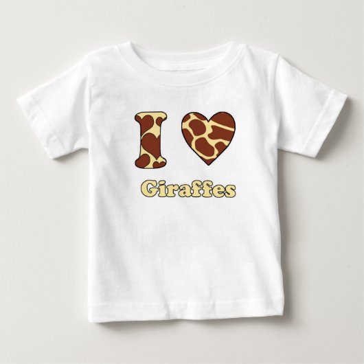 私はジラフェスが大好き ベビーTシャツ (正面)