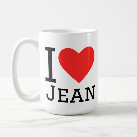 私はジーンが好き コーヒーマグカップ (左)