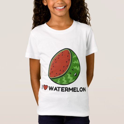 私はスイカの果物好きが大好き Tシャツ (正面)