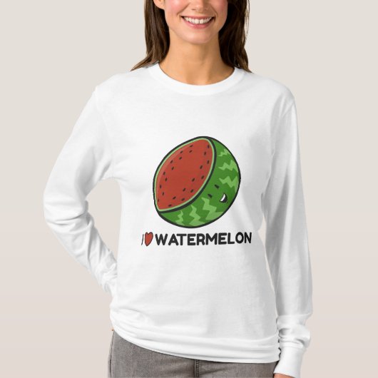 私はスイカの果物好きが大好き Tシャツ (正面)