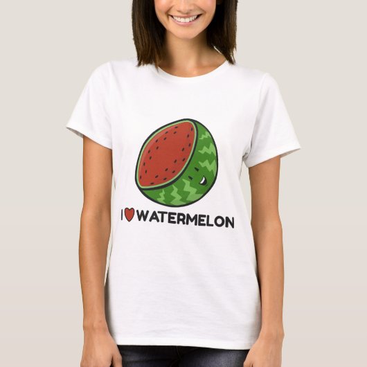 私はスイカの果物好きが大好き Tシャツ (正面)