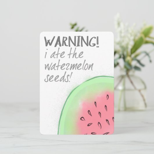 私はスイカの種の妊娠の発表を食べました 案内状 (スタンド正面)