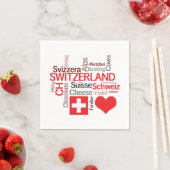 私はスイスが大好お気に入りのき – Swiss Things スタンダードカクテルナプキン (インサイチュ)