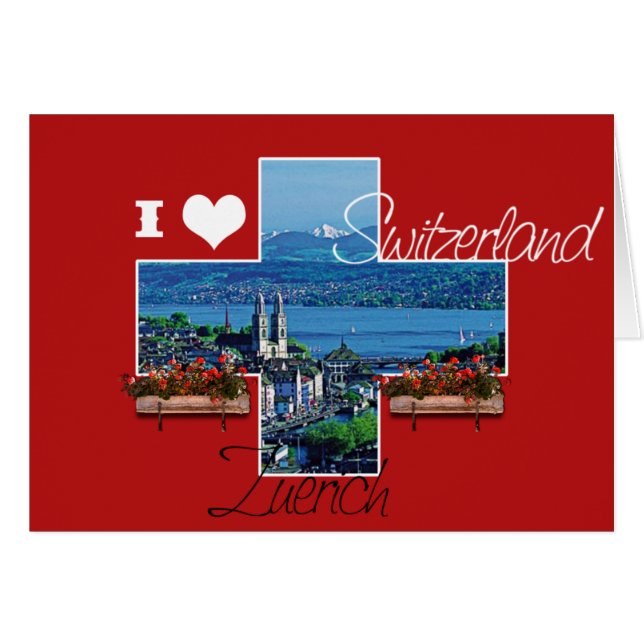 私はスイスが大好き – Greeting Card (正面横)
