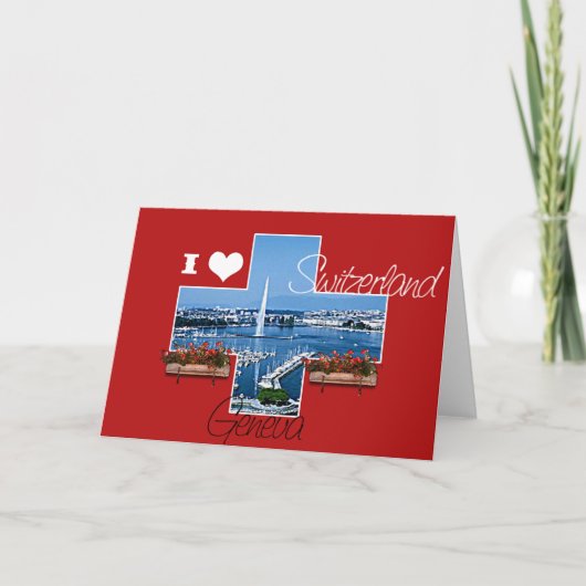 私はスイスが大好き – Greeting Card カード (正面)