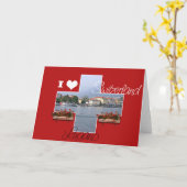 私はスイスが大好き – Greeting Card カード (黄色い花)