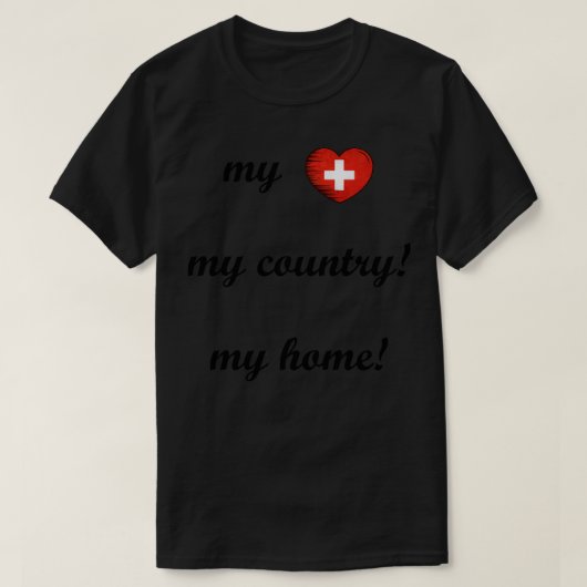 私はスイスが大好き Tシャツ (デザイン正面)