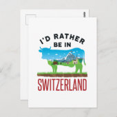 私はスイスの休暇アルプスにいたい ポストカード (正面/裏面)