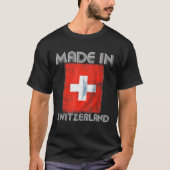 私はスイスのDnaスイス国旗の国でスイスが大好き Tシャツ (正面)