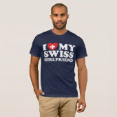 私はスイス人のガールフレンドが大好き Tシャツ (正面フル)