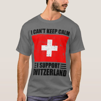 私はスイス保のサッカーWoをサポートして落ち着けない Tシャツ