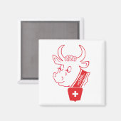 私はスイス磁石が大好き マグネット (正面/裏面)